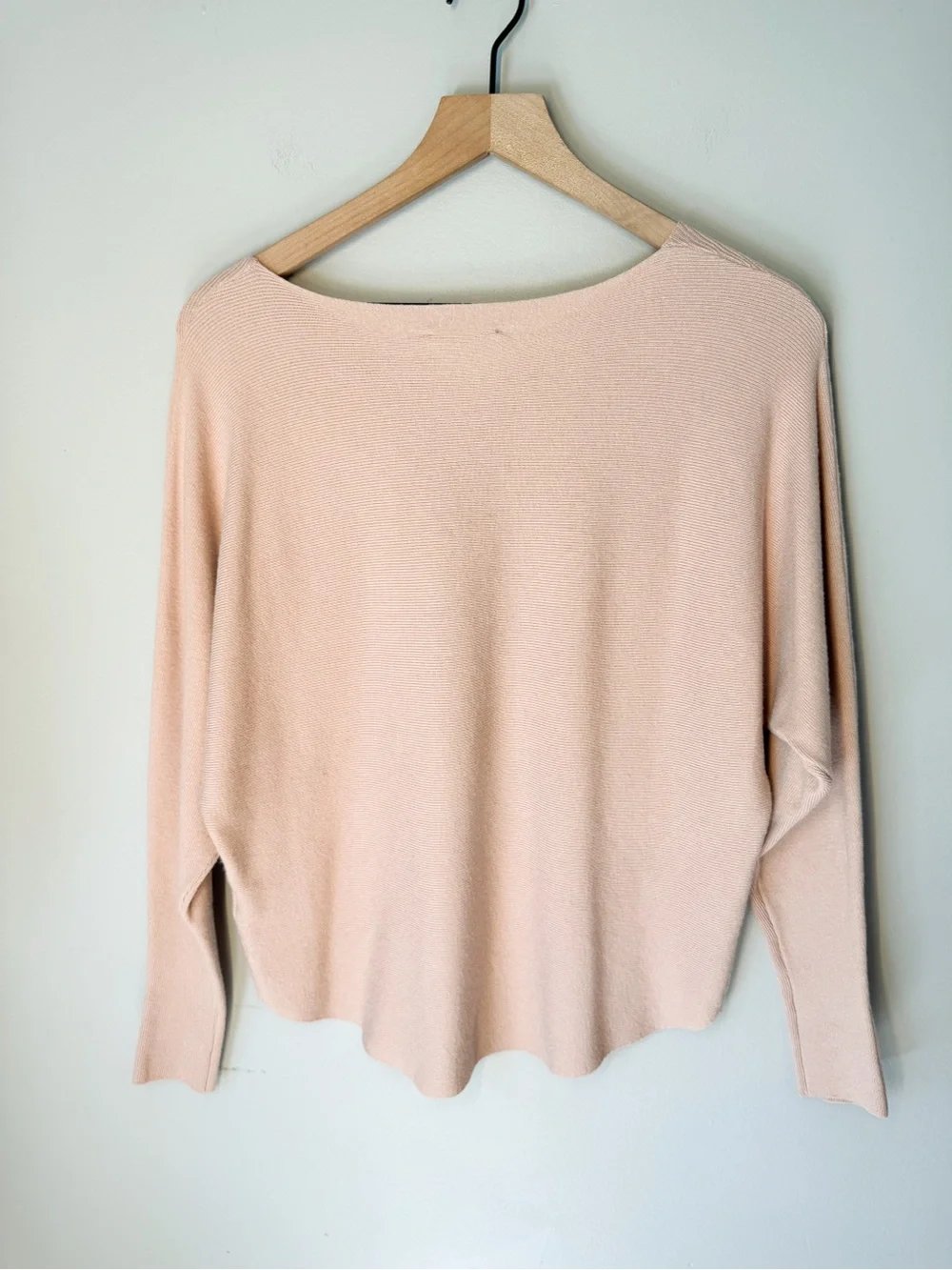 LIV Milano Blush Pink Rhinestone Heart Coquette Viscose Sweater Sz M
